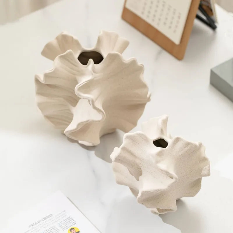 Petal Waves Porcelain Vase - Decorsimplycity