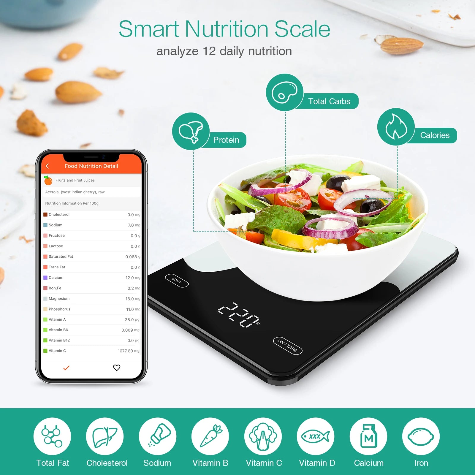 Smart Nutrition Kitchen Scale - Decorsimplycity