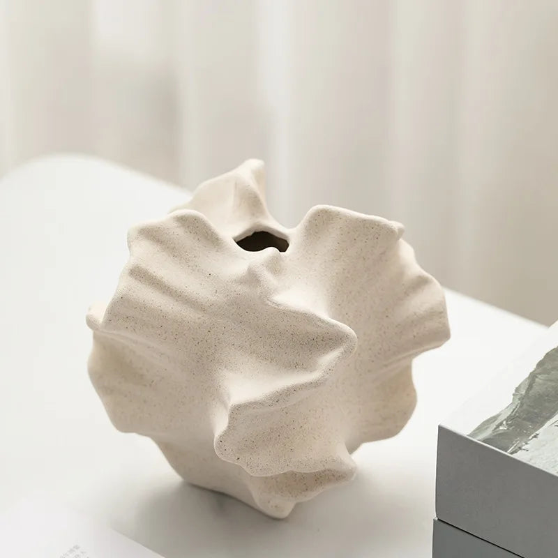 Petal Waves Porcelain Vase - Decorsimplycity